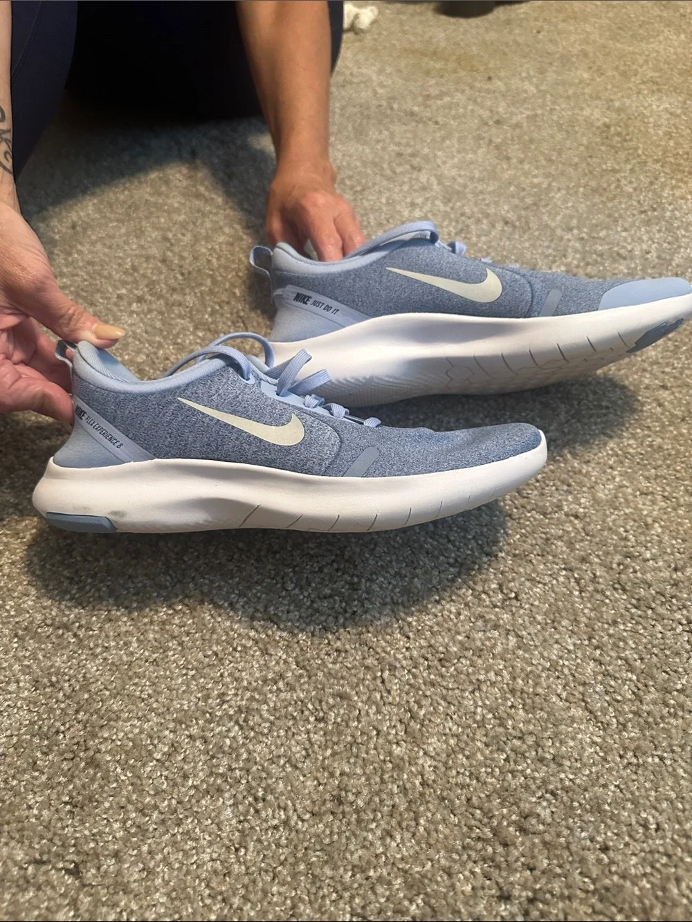 Nike Light Blue Flex Running Sneakers